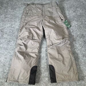 LL Bean Waterproof Snow Pants Misses Petite TEK Insulated Size Large Gray 276711